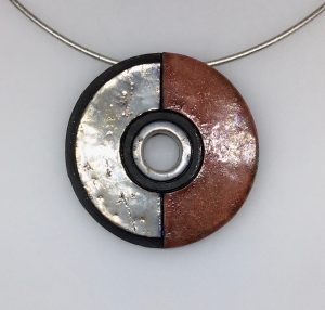 Round Pendant on Silver Wire